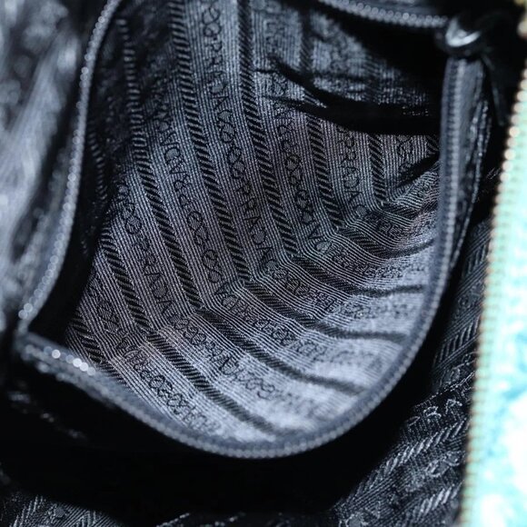 PRADA Chain Shoulder Bag Nylon Blue Auth ar12043 - Picture 13 of 16